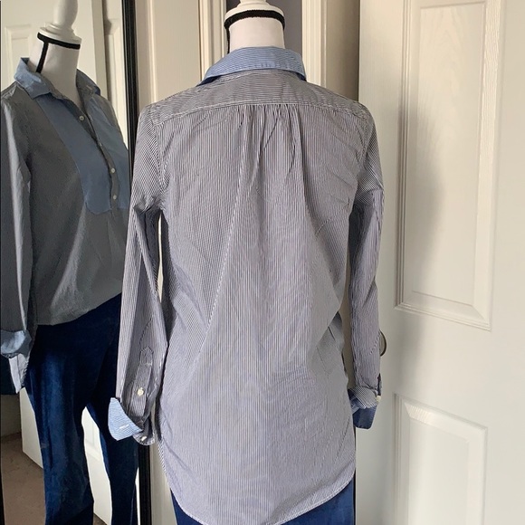 ⬇️REDUCED!! J.Crew bib popover shirt in stripe - Picture 4 of 8